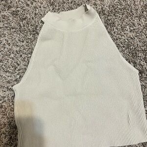 Babaton Cream Ribbed Tank Top